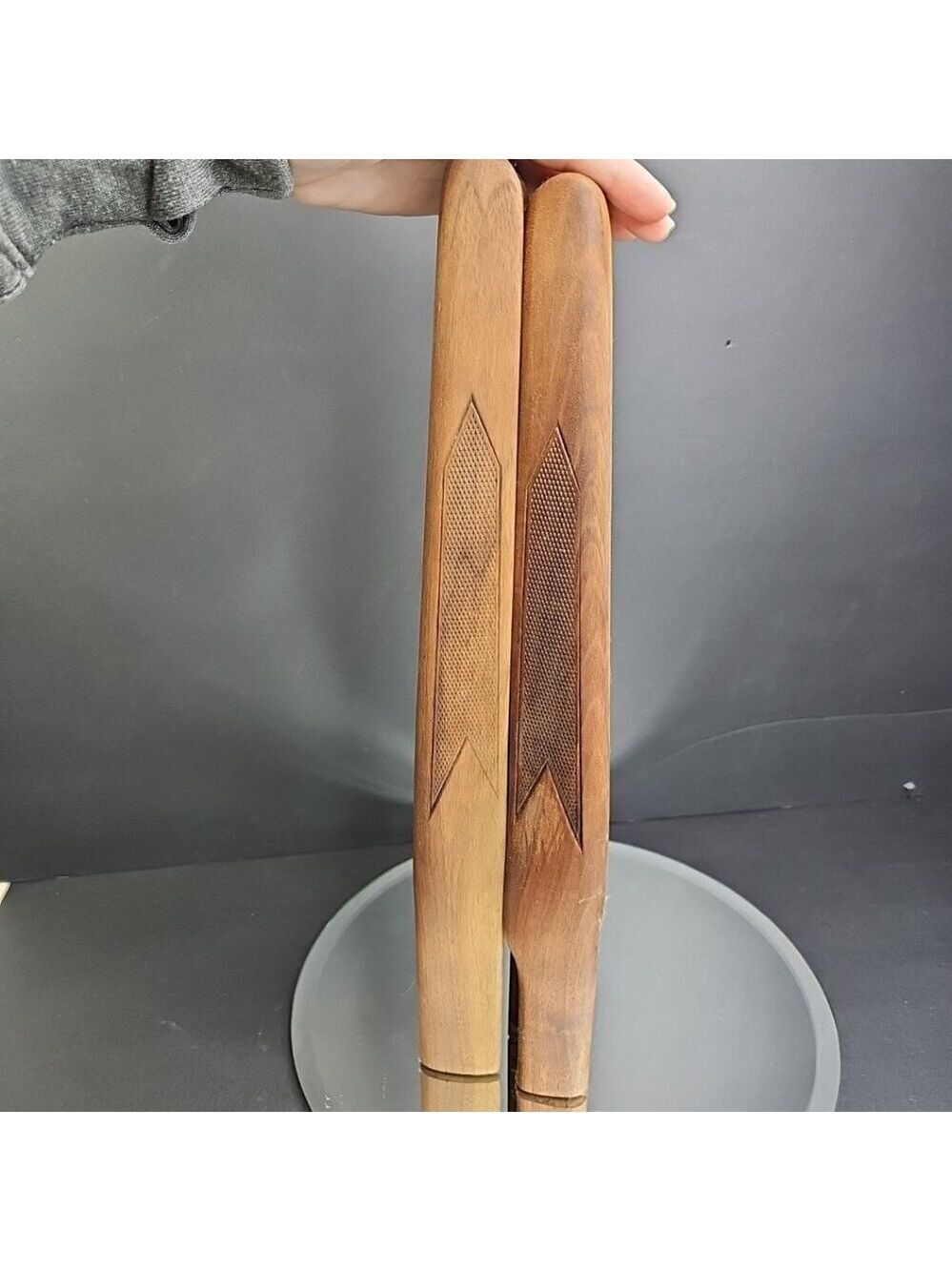 1950-60s Winchester Authentic Black Walnut Wood Cut For Lamp Making Crafts CA